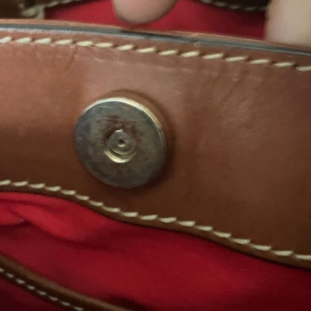 Vintage Dooney&Bourke Light Blue/Gray Embossed Ostrich Small FLYNN Shoulder Bag - Picture 7 of 12